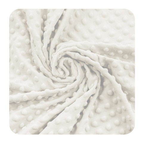 Fleece Minky Dots - Pristine