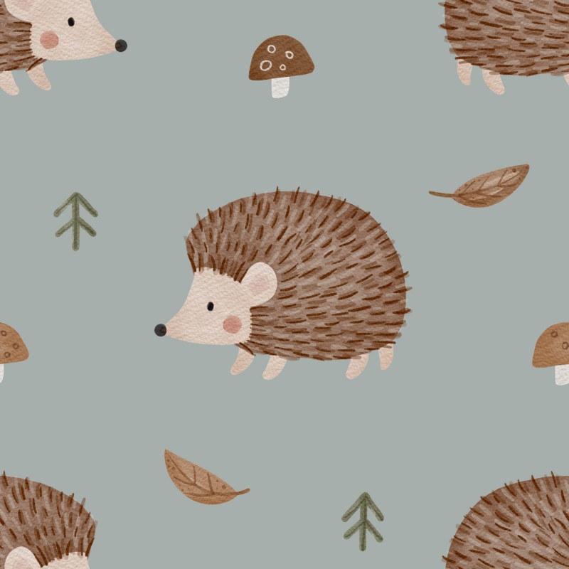 hedgehog gray blue