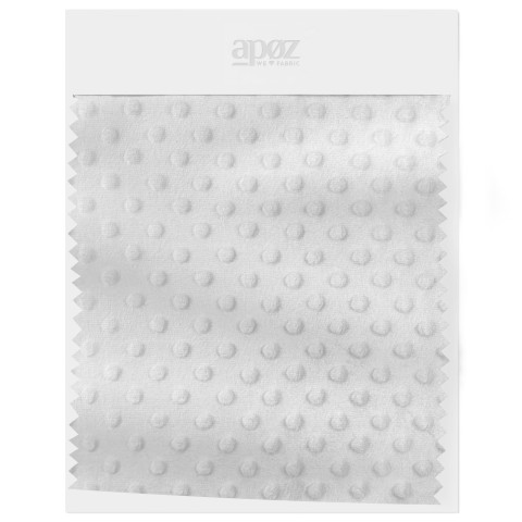 Fleece Minky Dots - White