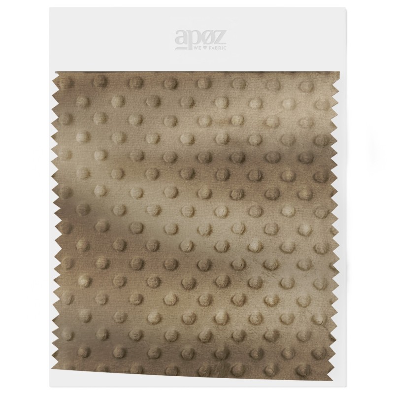 Fleece Minky Dots - Vintage khaki