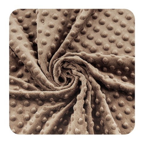 Fleece Minky Dots - Almondine