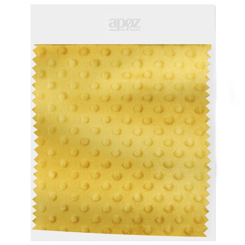 Fleece Minky Dots - Aspen Gold