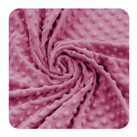 Fleece Minky Dots - Azalea