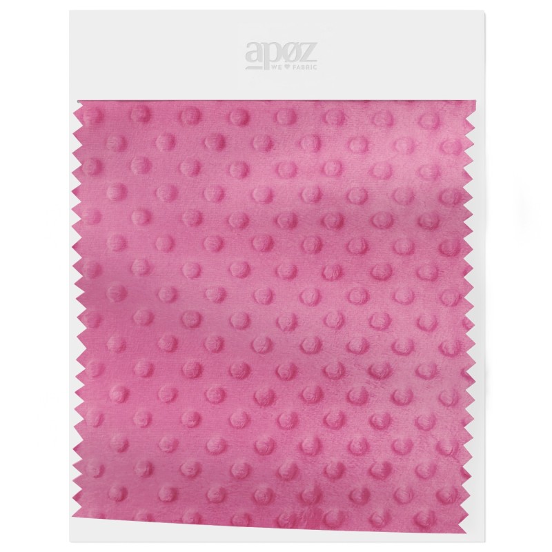 Fleece Minky Dots - Azalea