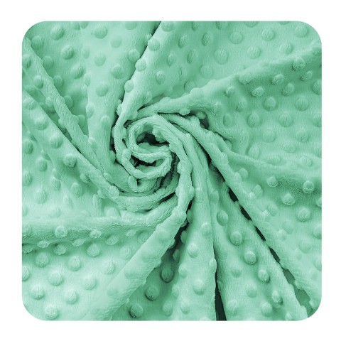 Fleece Minky Dots - Beach Glass