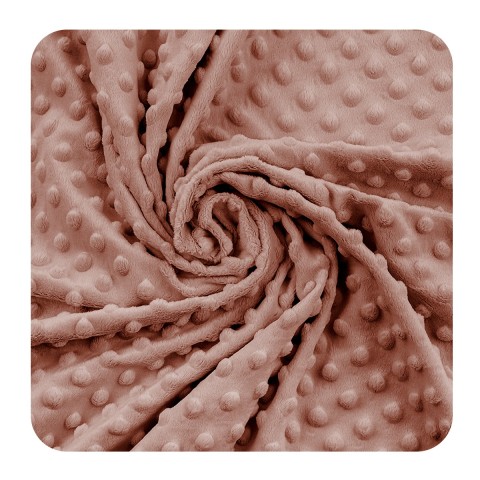 Fleece Minky Dots - Cameo Brown