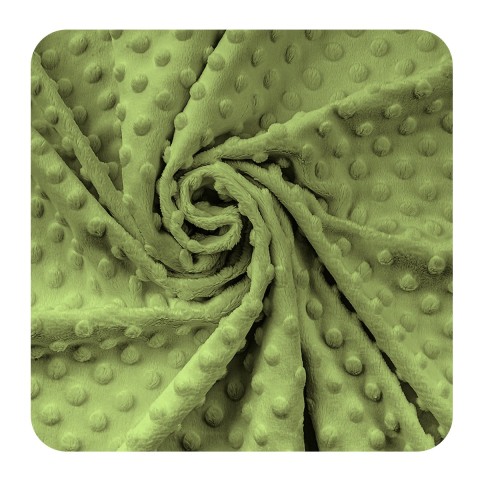 Fleece Minky Dots - Fern