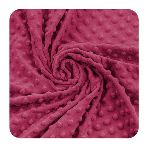 La polaire minky à pois - Fuchsia