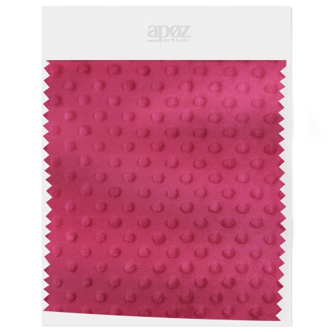 La polaire minky à pois - Fuchsia