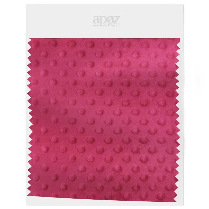 La polaire minky à pois - Fuchsia