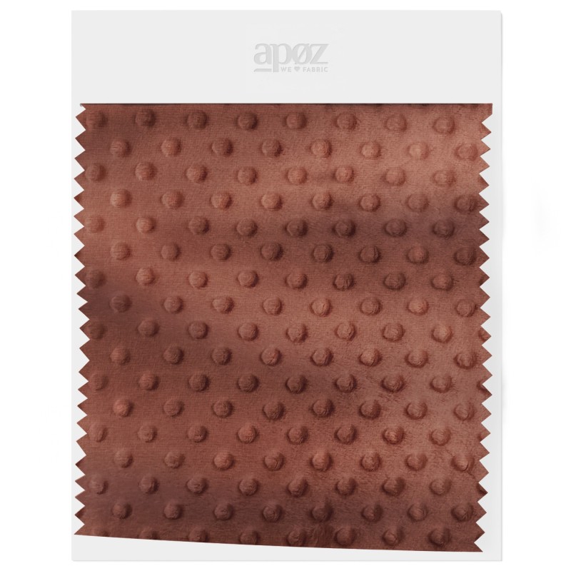 Fleece Minky Dots - Marsala