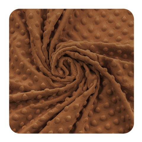 Fleece Minky Dots - Mocha Bisque