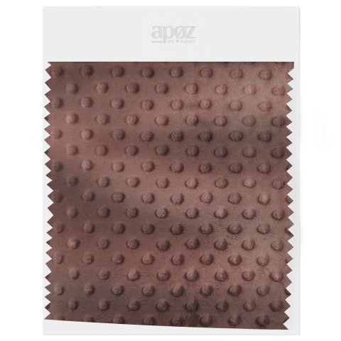 Fleece Minky Dots - Mocha Mousse