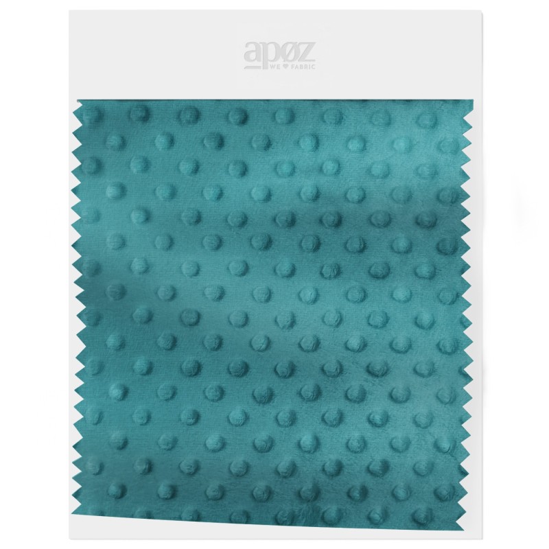 Fleece Minky Dots - Mosaic Blue