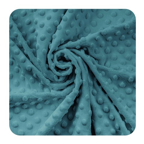 Fleece Minky Dots - Mosaic Blue