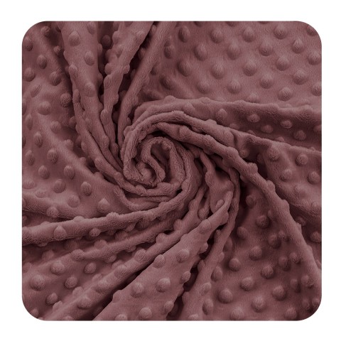 Fleece Minky Dots - Nostalgia Rose