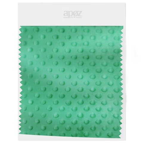 Fleece Minky Dots - Sea Green