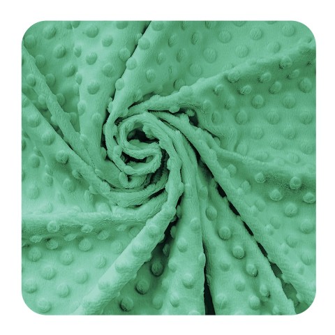 Fleece Minky Dots - Sea Green