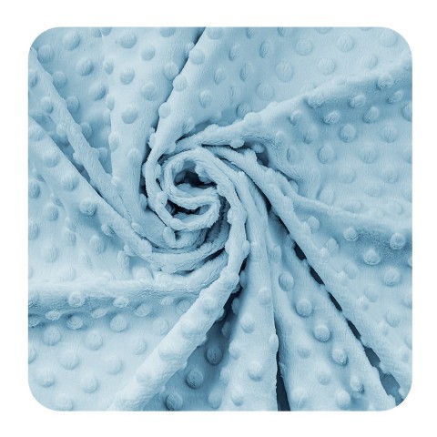 Fleece Minky Dots - Sky blue