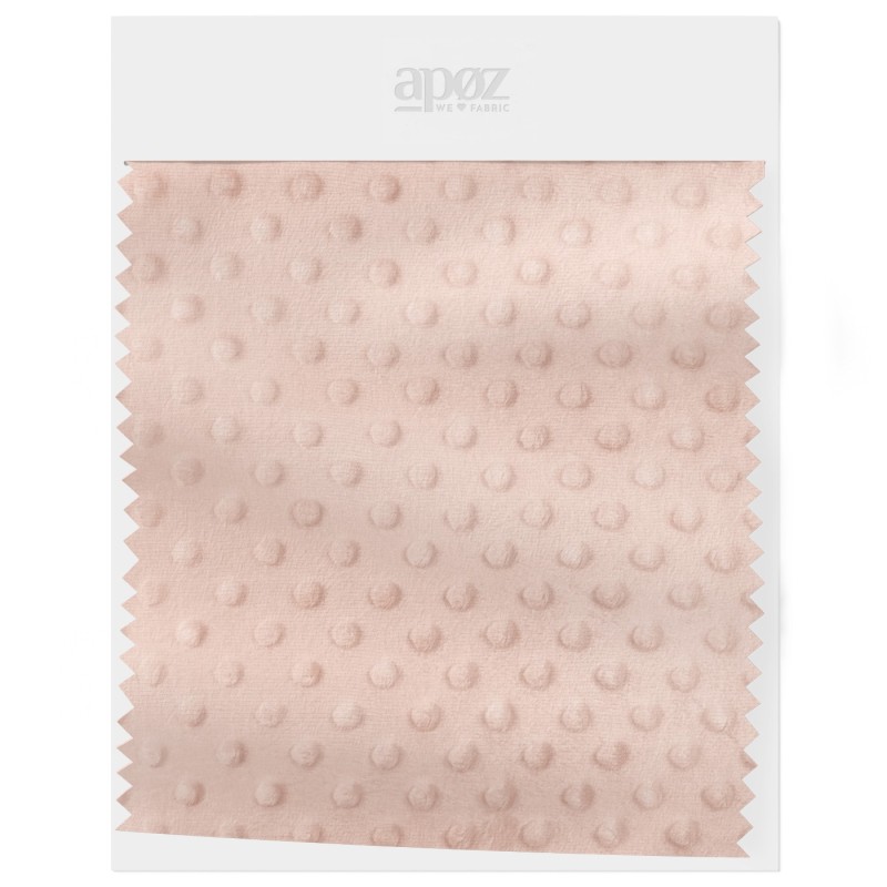 Fleece Minky Dots - Soft Pink