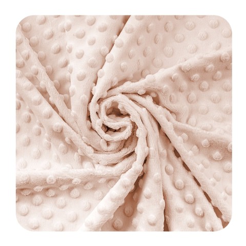 La polaire minky à pois - Soft Pink