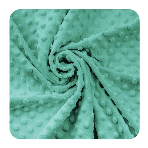 Fleece Minky Dots - Turkus