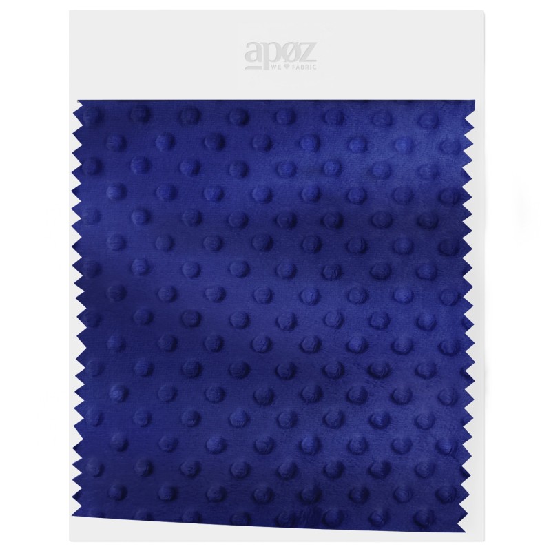 Fleece Minky Dots - Victoria Blue