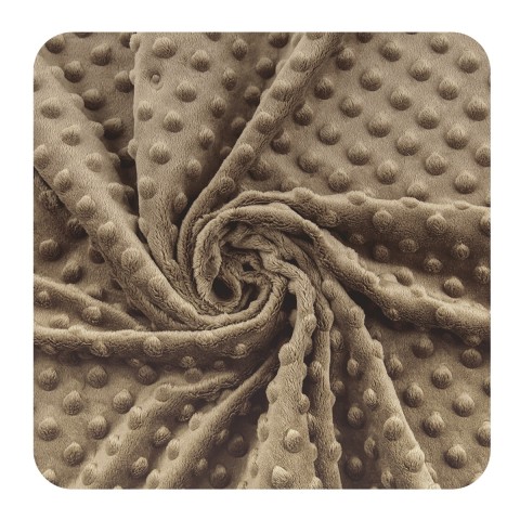 Fleece Minky Dots - Vintage khaki