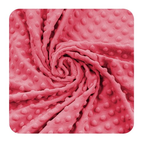 Fleece Minky Dots - WB Pink