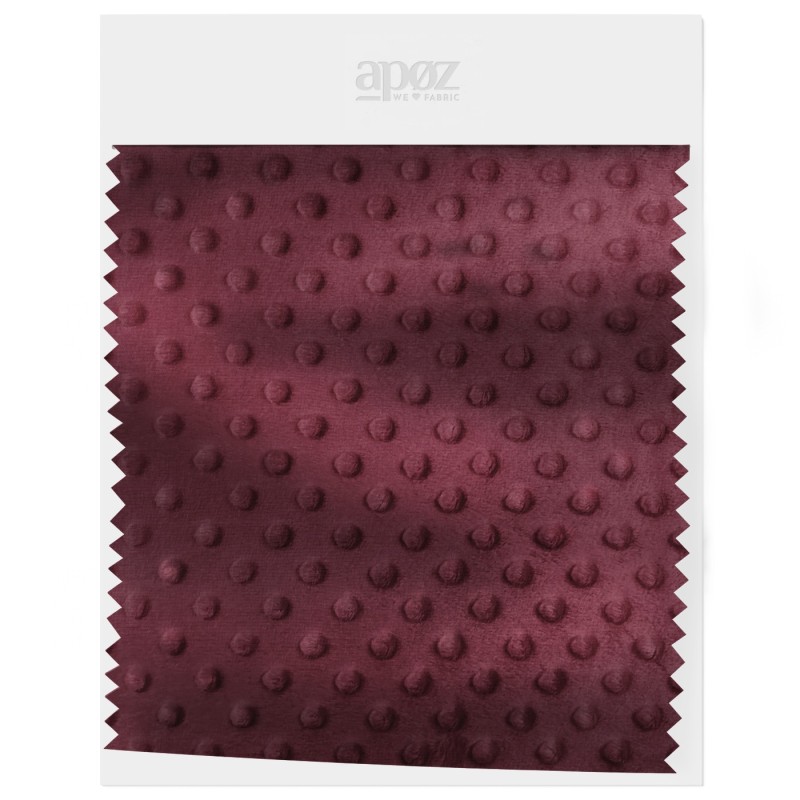 Fleece Minky Dots - Windsor Wine