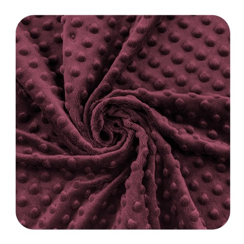 Fleece Minky Dots - Windsor Wine